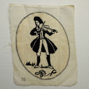 Borduurwerkje Silhouet Vioolspelen