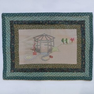 Patchwork borduurwerk prieel