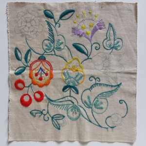Borduurwerk bloemen vrij borduren