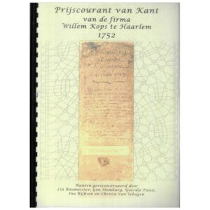 Boek: Prijscourant van Kant